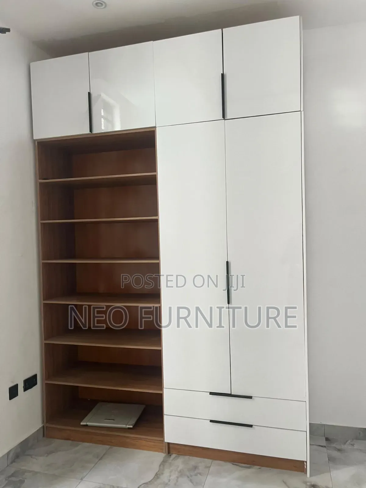 2 Doors Wardrobe With Bag Bag Rack