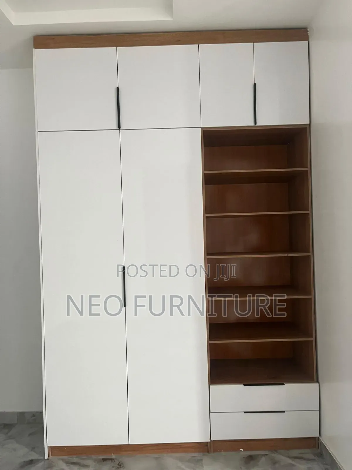 2 Doors Wardrobe With Bag Bag Rack