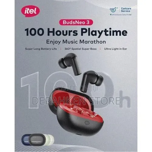 Itel Itel Budsneo 3 Bt Earphone Ai Anc Super Bass Black
