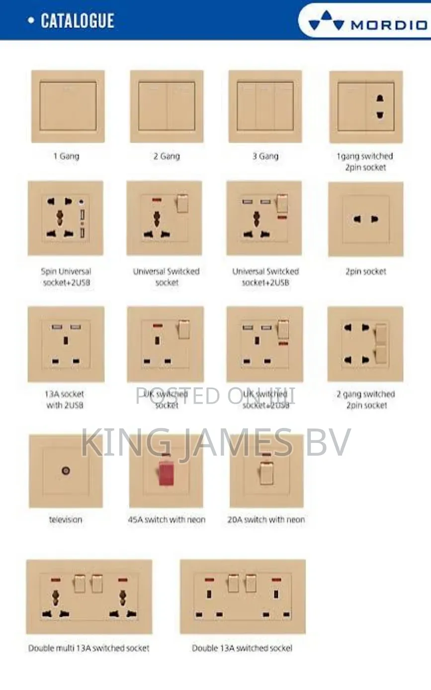 Golden Switches and Sockets