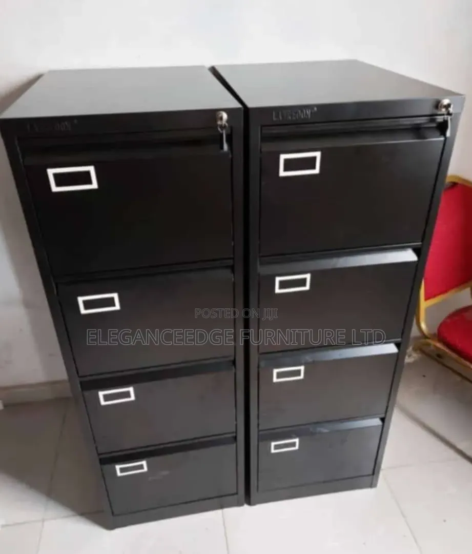 Malaysia Made Black 4 Drawers Cabinet