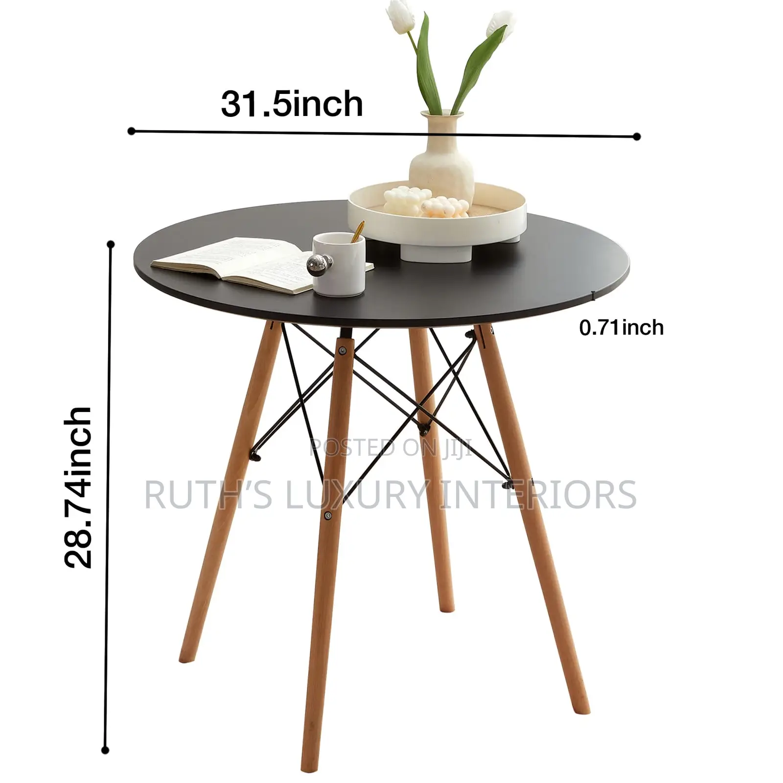 High Quality Round Dining Table With Wooden Leg