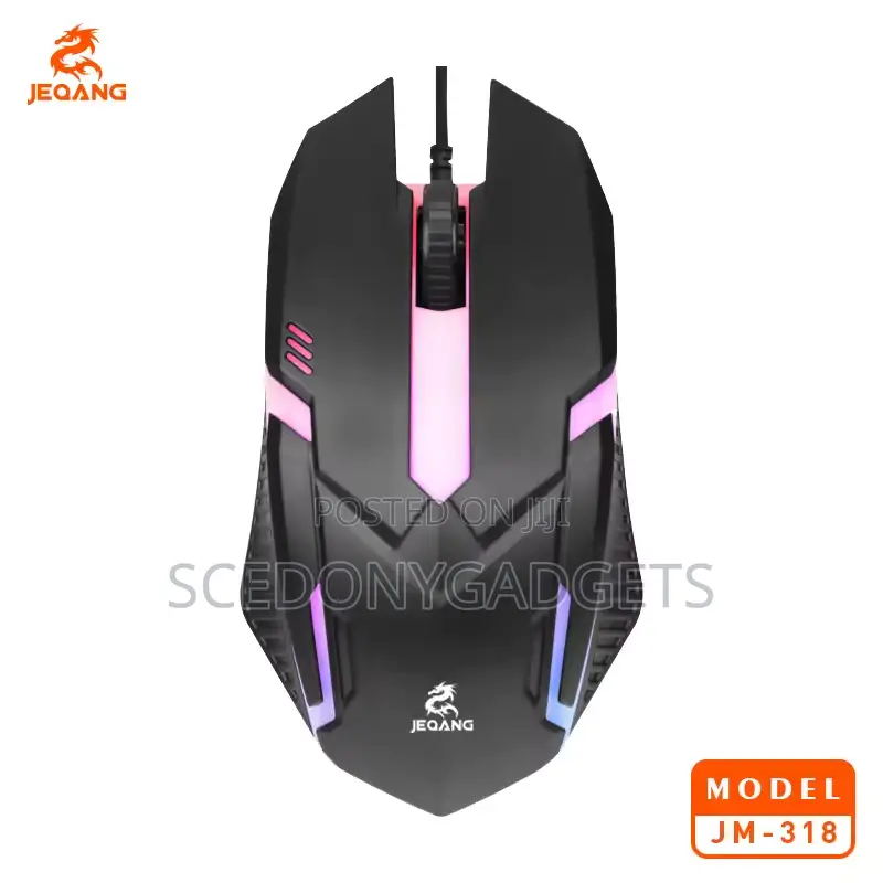 Jeqang Jm-318 3-Button Wired Optical RGB Mouse Led Backlit 3d Style
