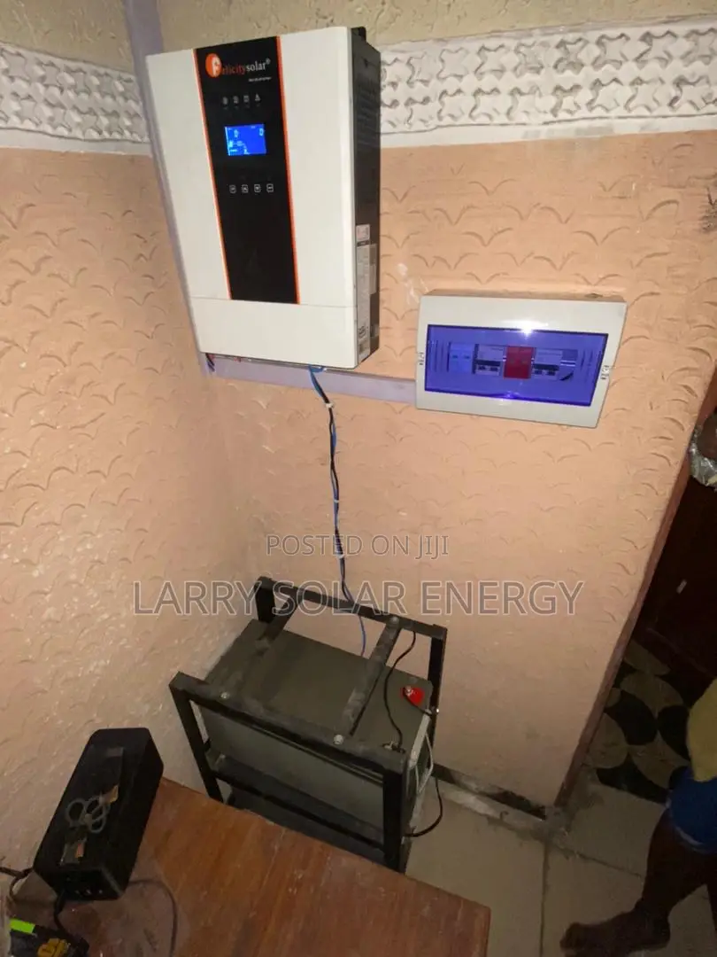 3kva Full Solar Setup With 2gel Batterys and 6unit or 300w Solar Panel