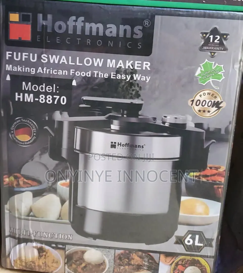 Hoffmans 6l Fufu Swallow Maker Machine 1000w (Hm-8870)