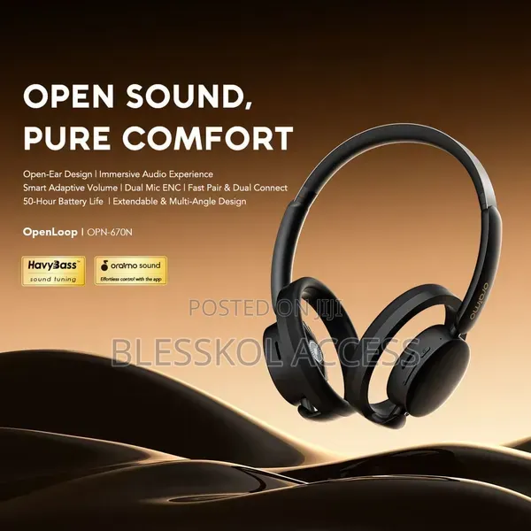 Oraimo Openloop 50h Long-Lasting Open-Ear Wireless Headphones