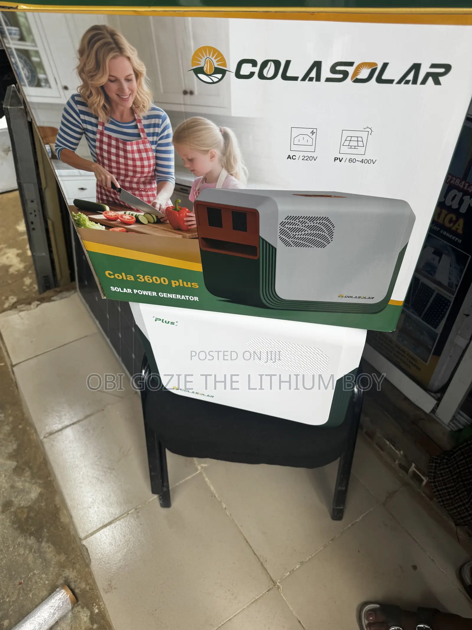 3600 Plus With A 2200watts Cola Solar Power Station Lithium Battary