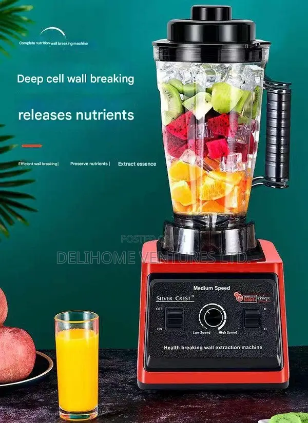 Silver Crest 12000 Watts, 4l, 2 Cups Heavy Duty Commercial Blender