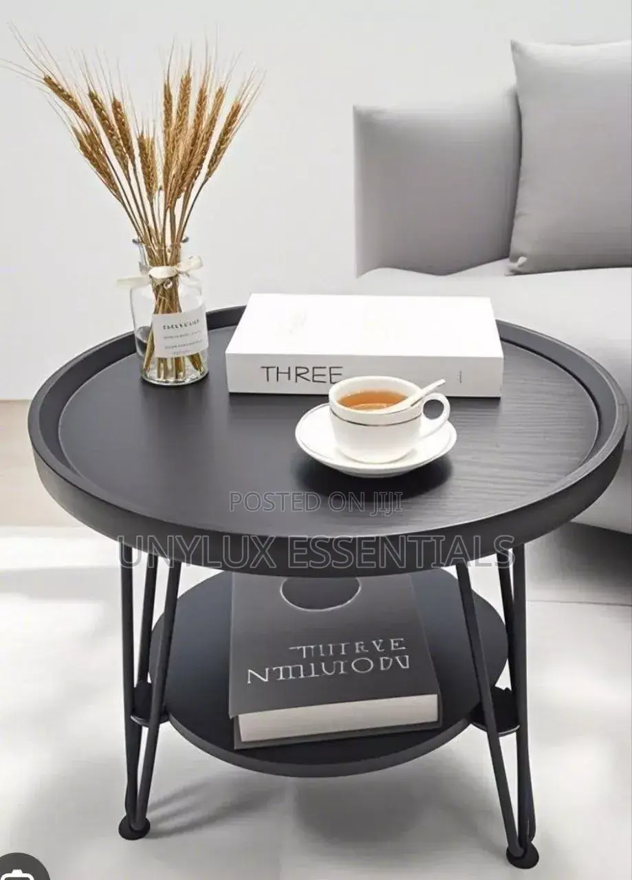 Double Small Round Coffee Table With Couch Edge