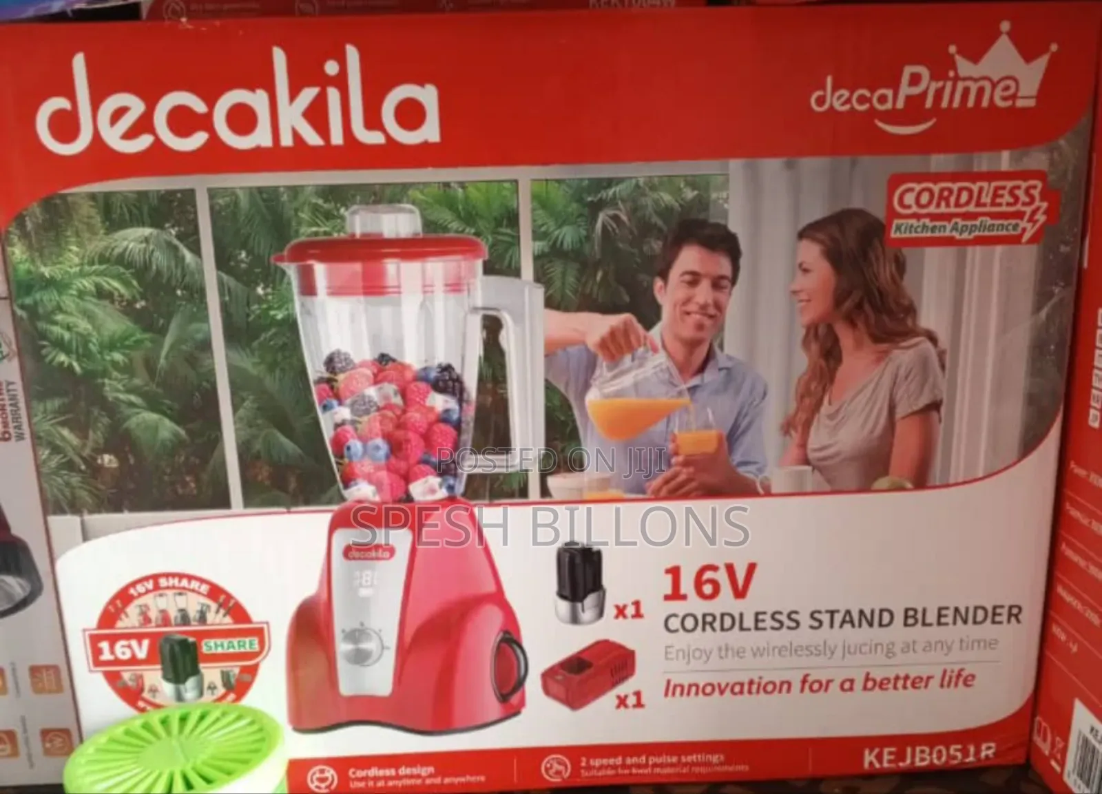 Decakila Rechargeable Inverter Blender, Use Anytime at Your Convenienc