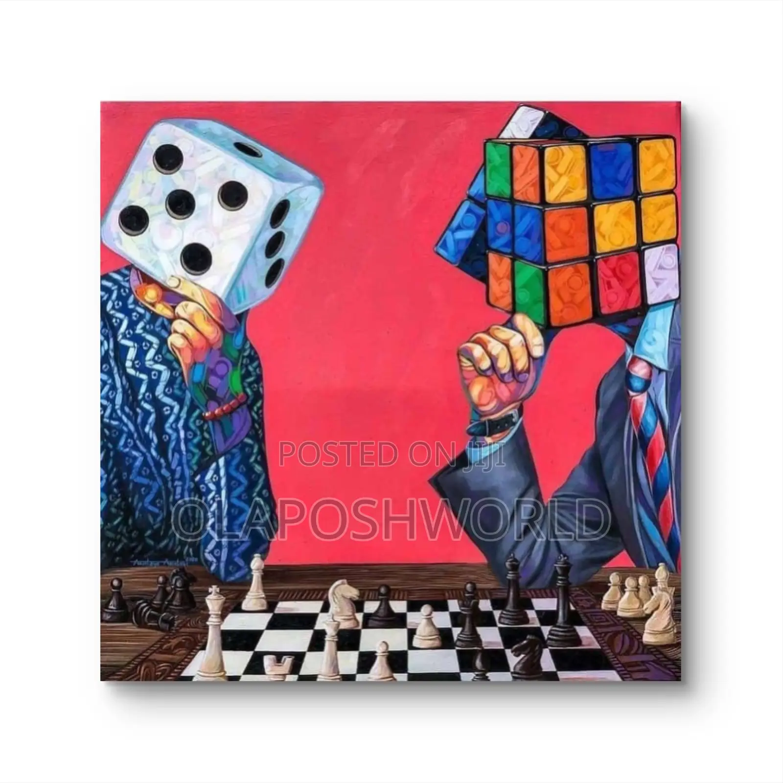 Puzzle Men Abstract 1pcs Canvas Wall Art