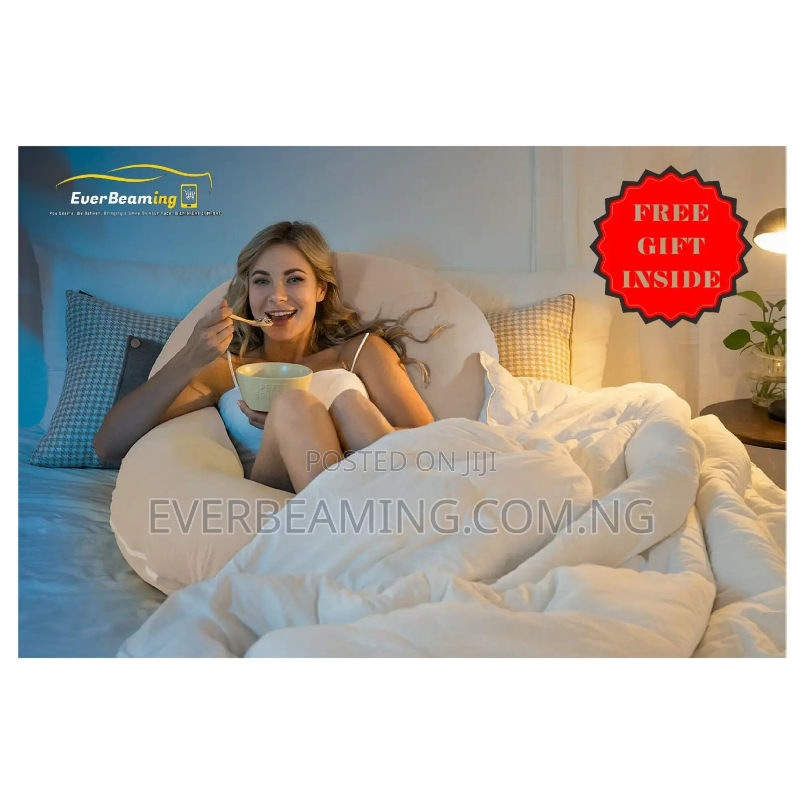 Pregnancy Relaxation and Maternity Pillow for Women _ Cream
