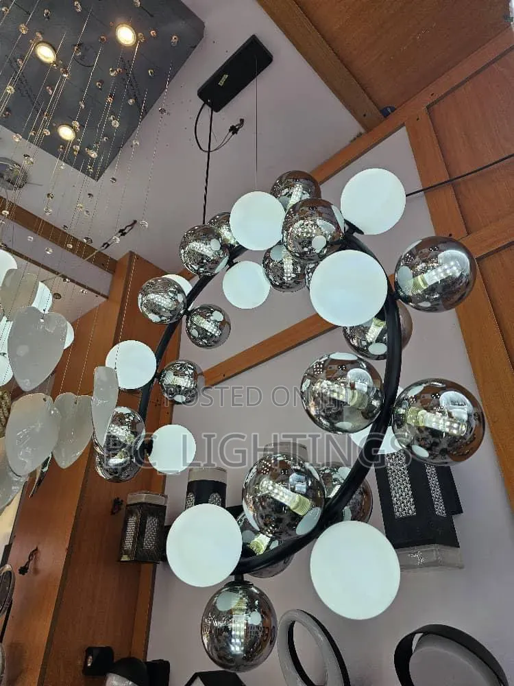 Modern Home Decor Glass Ball Chandelier for Living Room Interior