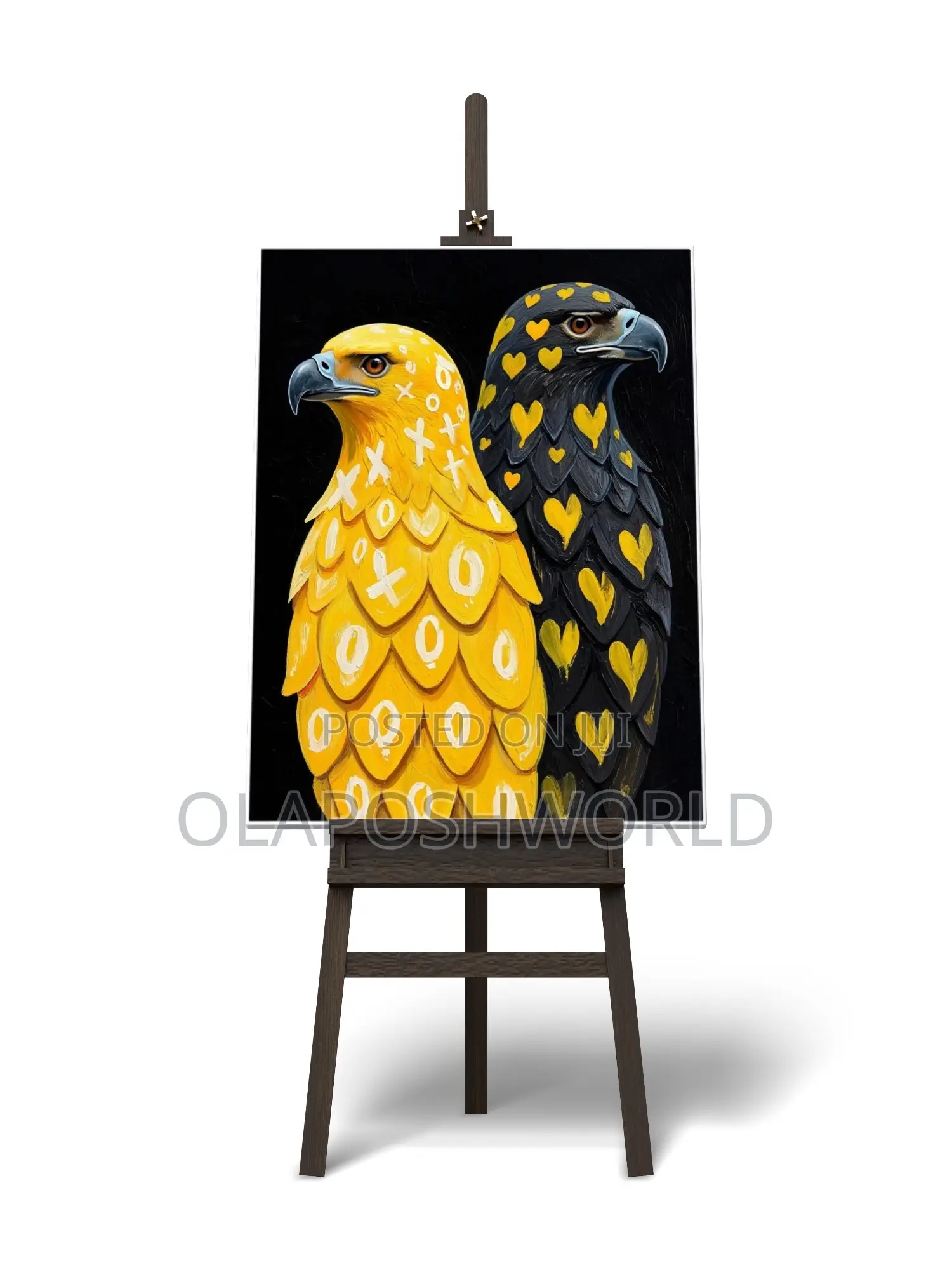 The Love Birds Canvas Wall Art