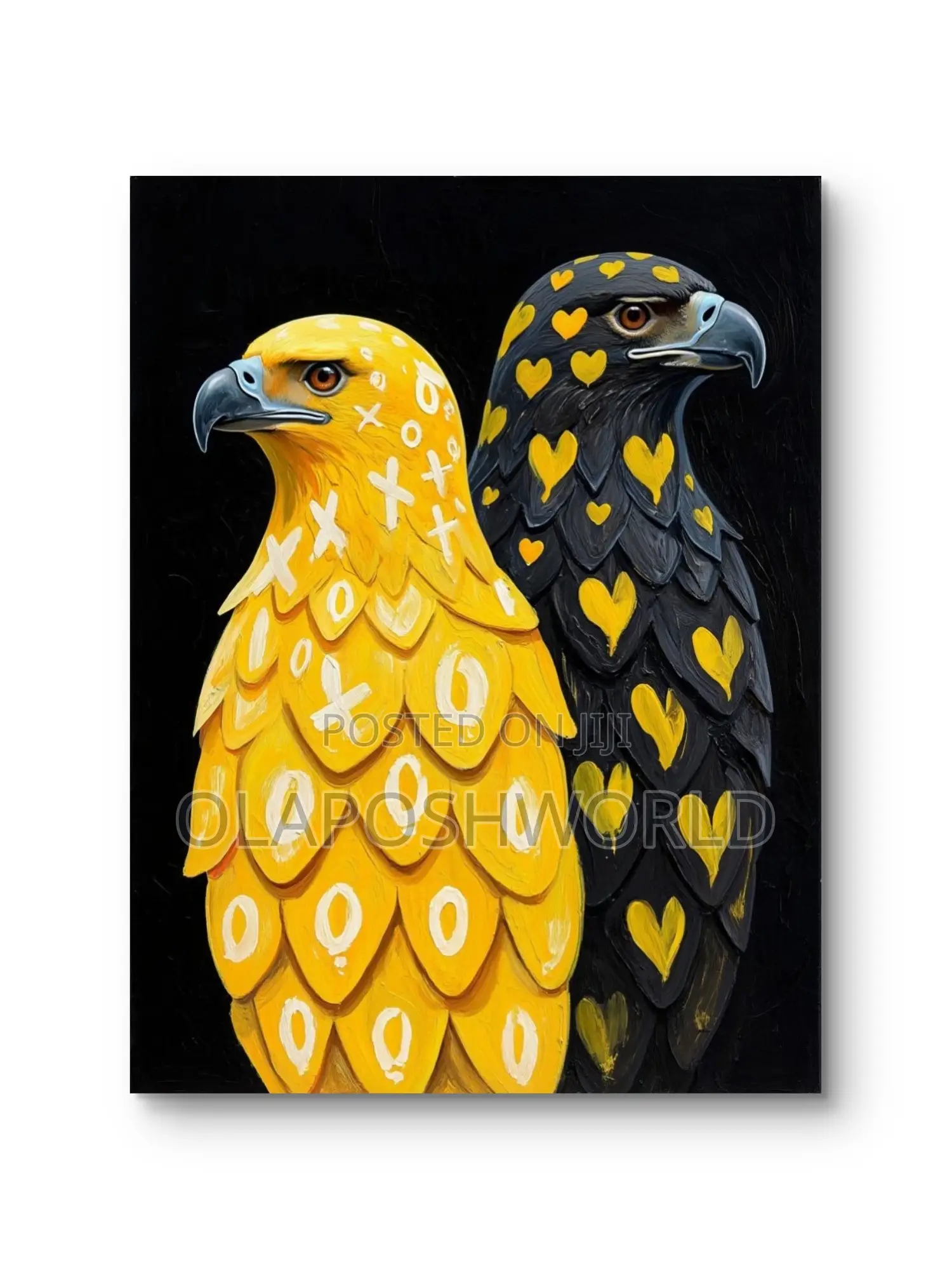The Love Birds Canvas Wall Art