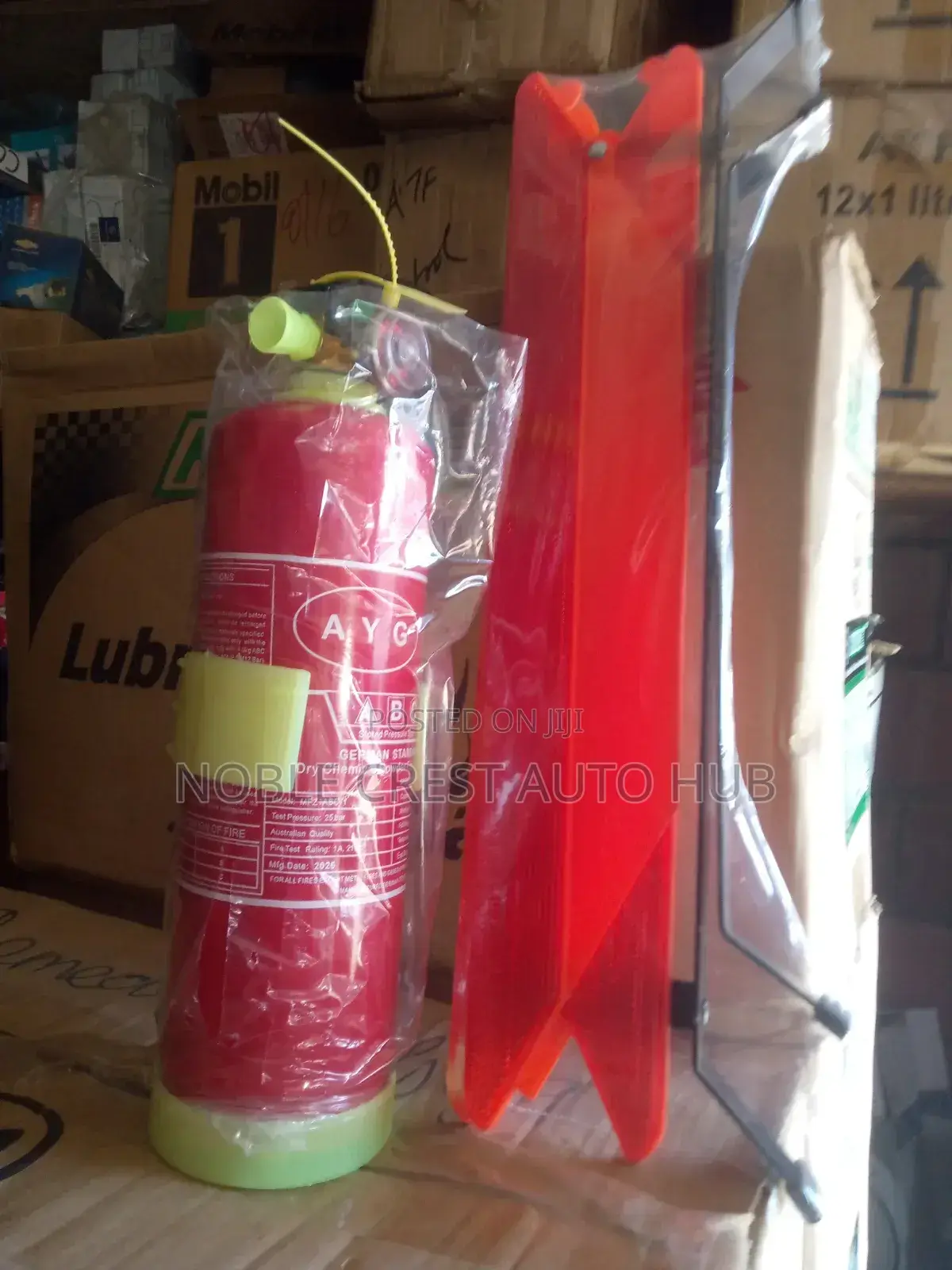 Fire Extinguisher and Triangle Caution