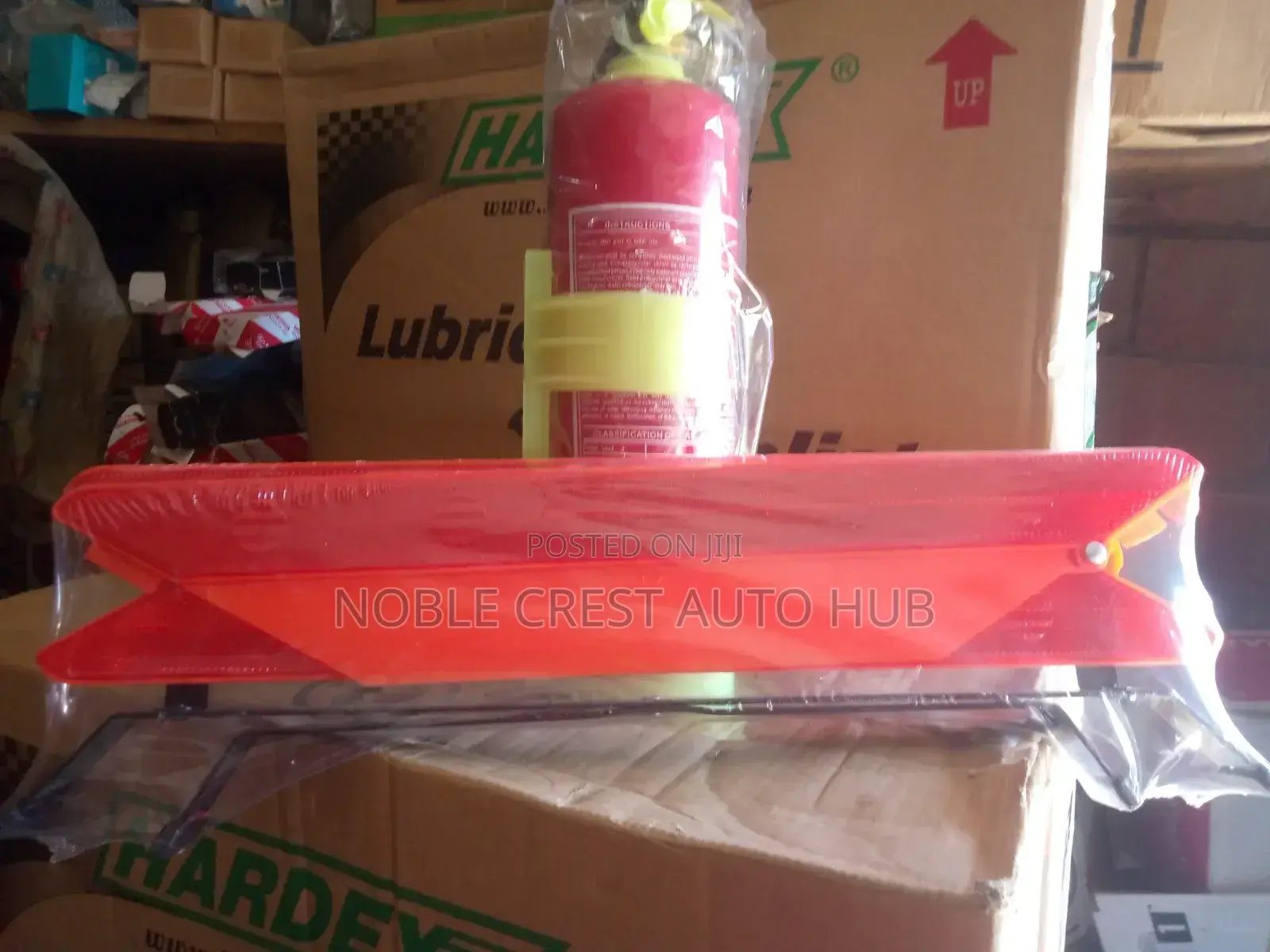 Fire Extinguisher and Triangle Caution