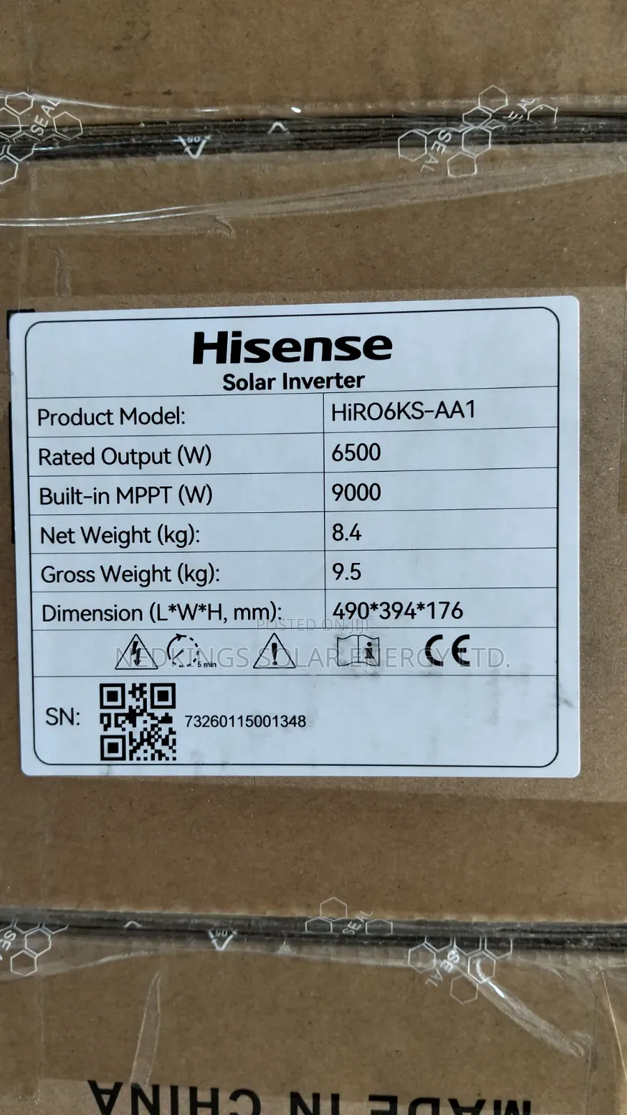 6.5kva 48v Hisense Hybrid Inverter