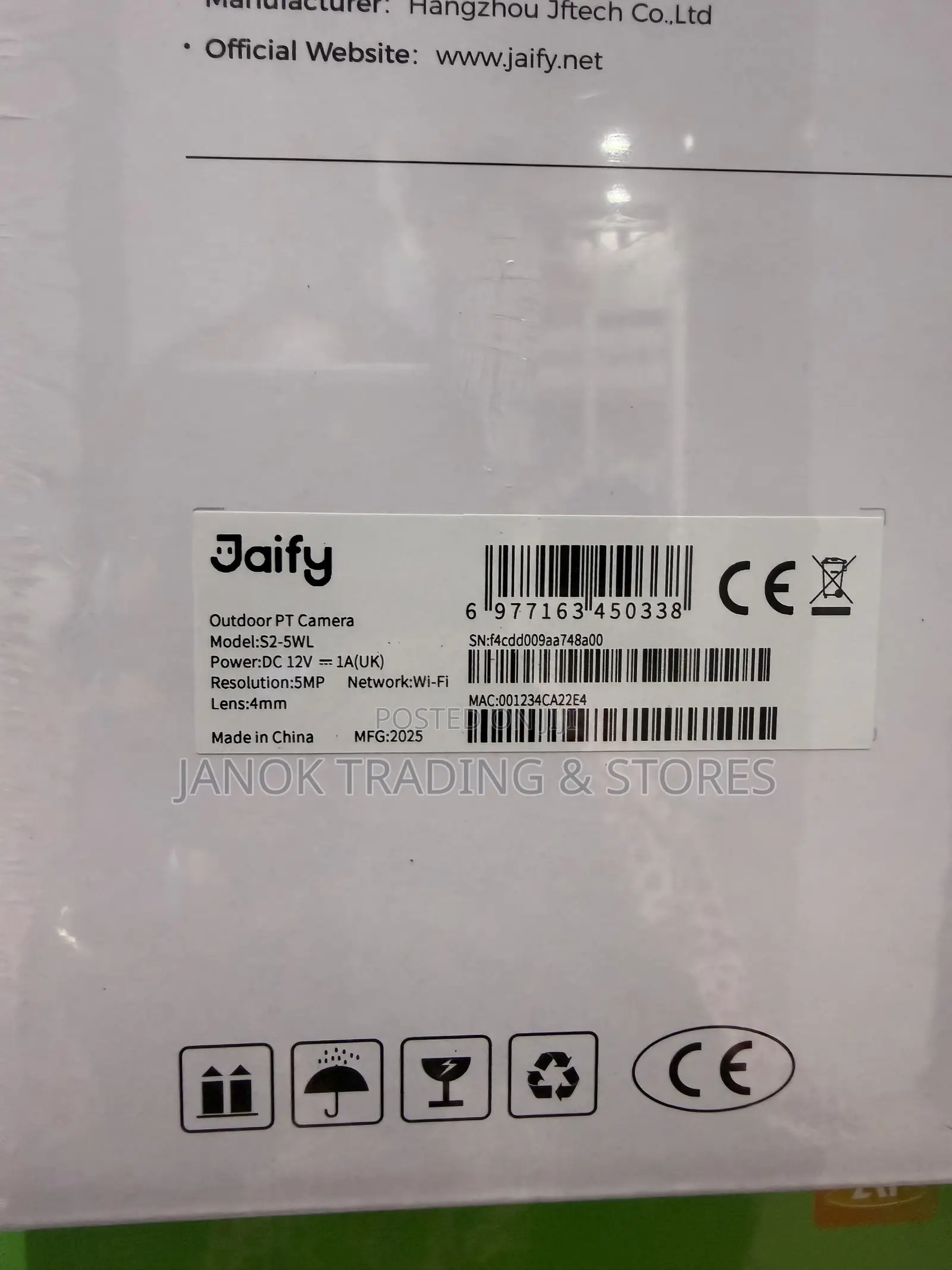 Jaify 5mp Out Door Pt Camera S2-5wl