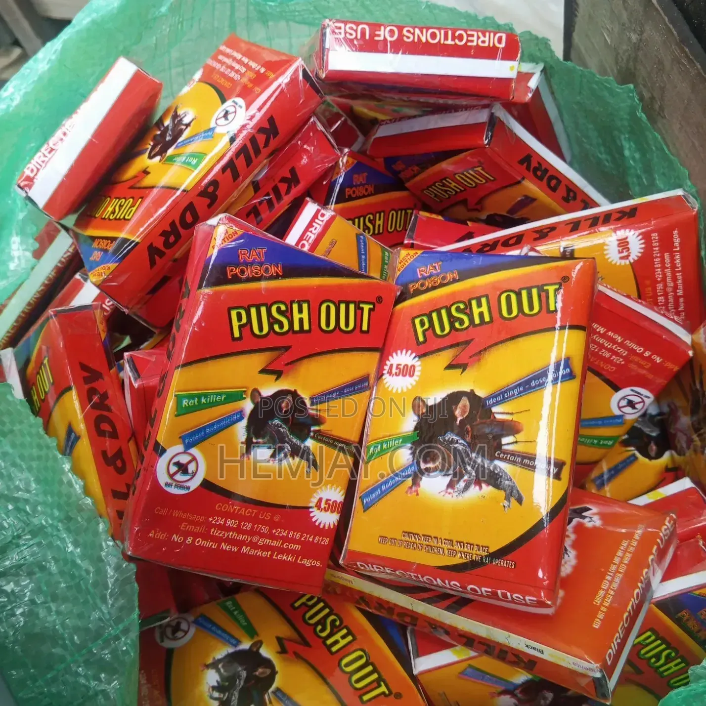 3pcs Push Out Rat Poison (Kill and Dry). + Free Rat Gum