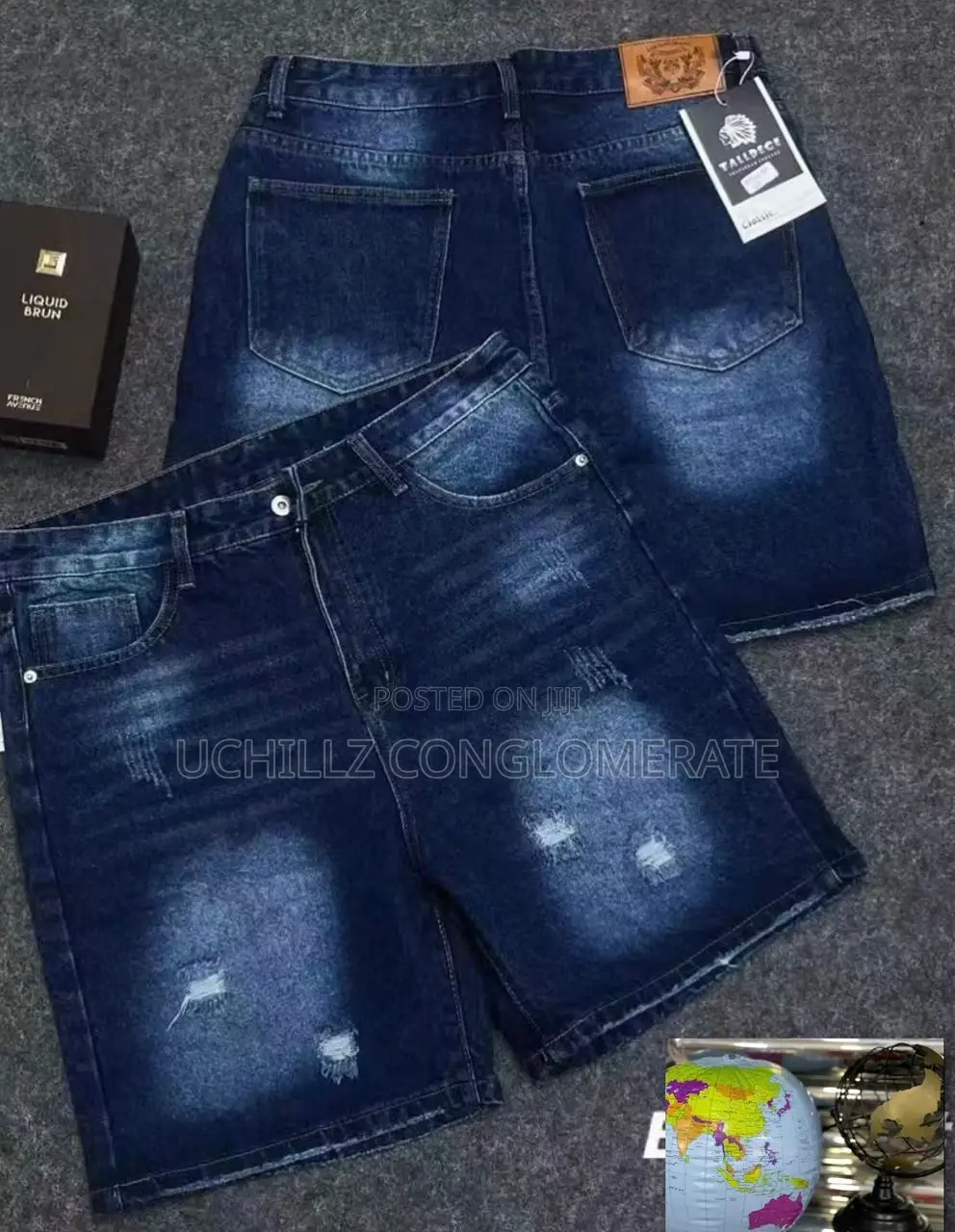 Talldece Branded Denim Shorts
