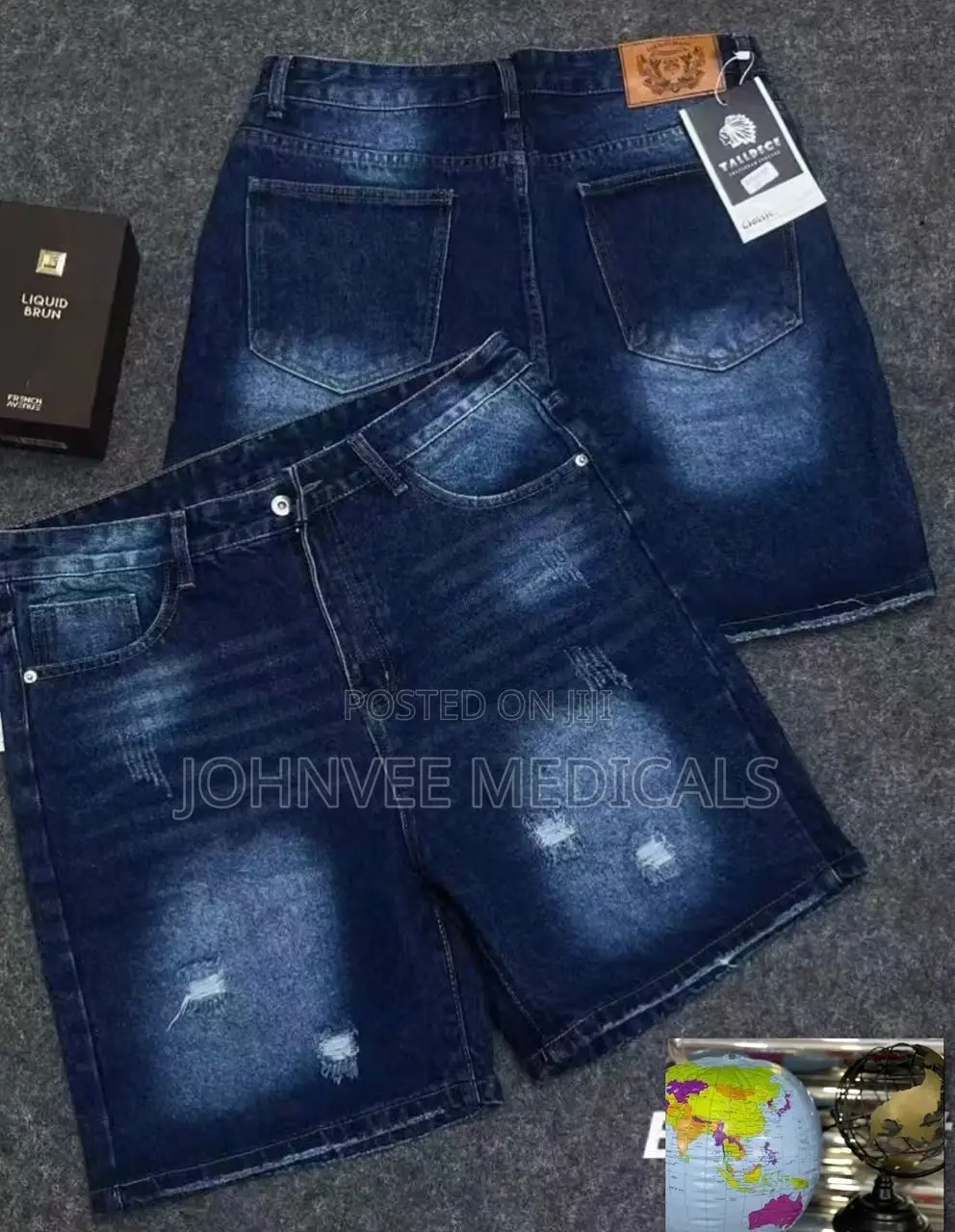 Talldece Branded Denim Shorts