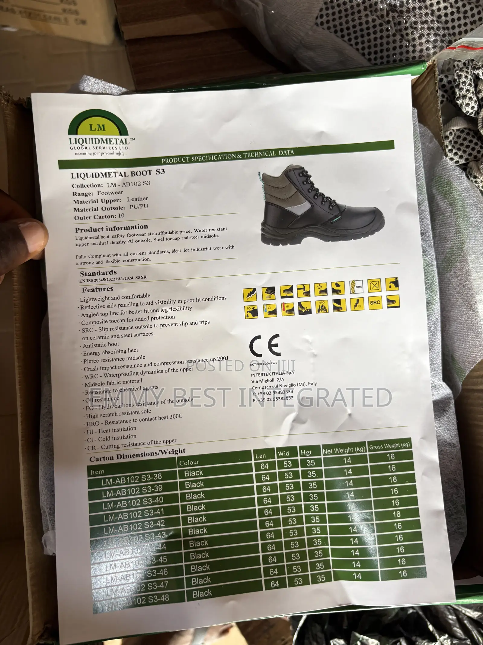 Liquidmetal Safety Boot