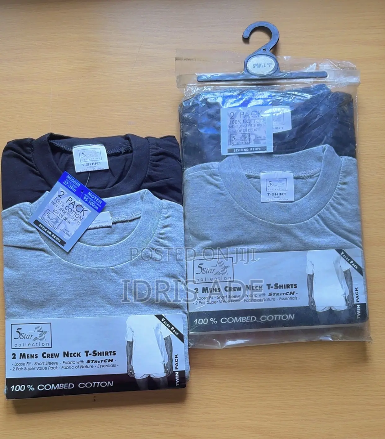 5star Collection 2-Pack Men's Crew Neck T-Shirts