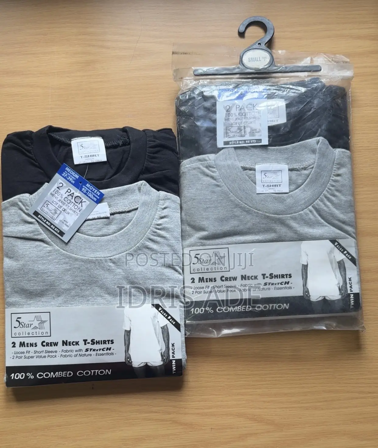 5star Collection 2-Pack Men's Crew Neck T-Shirts