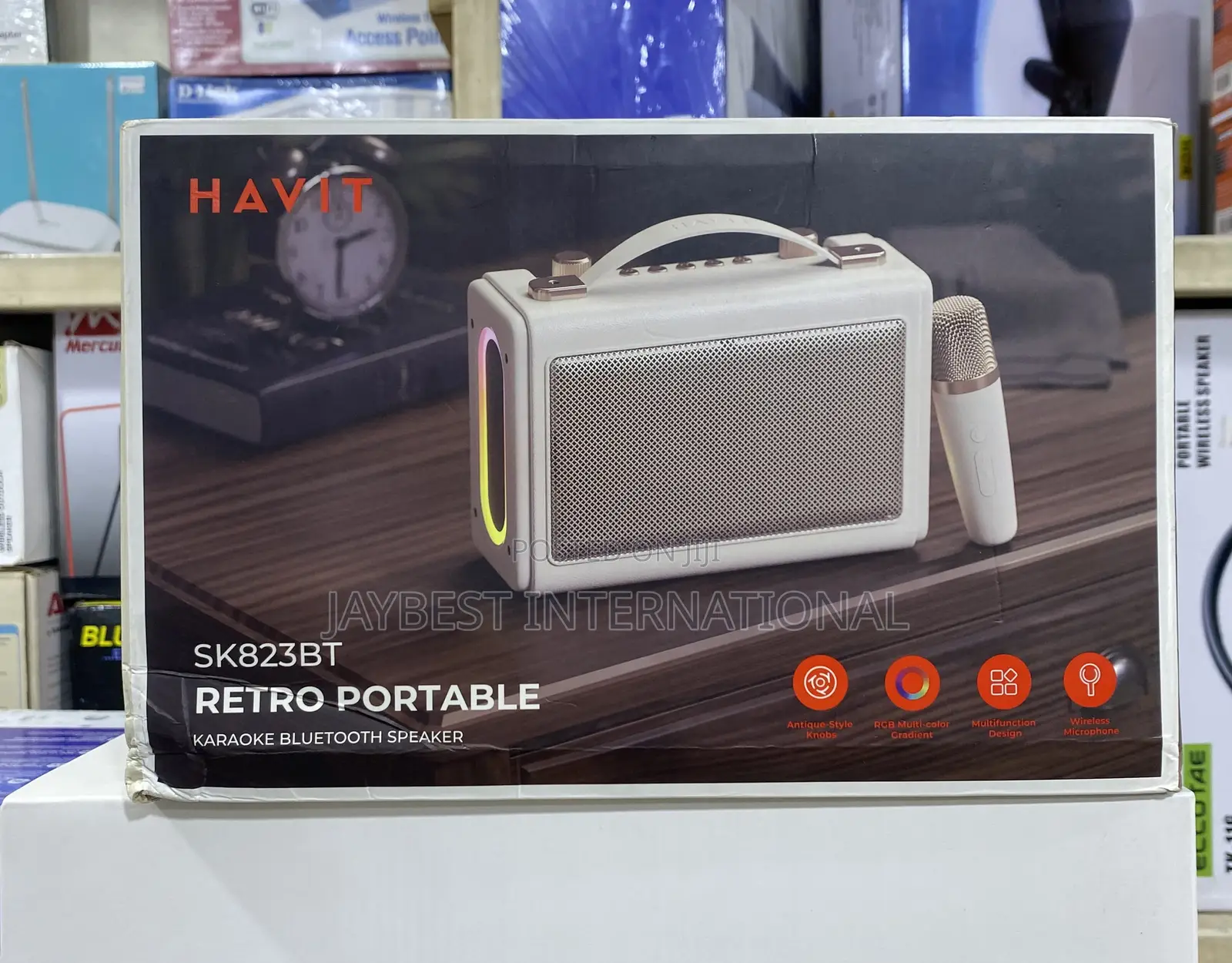 Havit Sk823bt Wireless Retro Portable Karaoke Bluetooth Speaker
