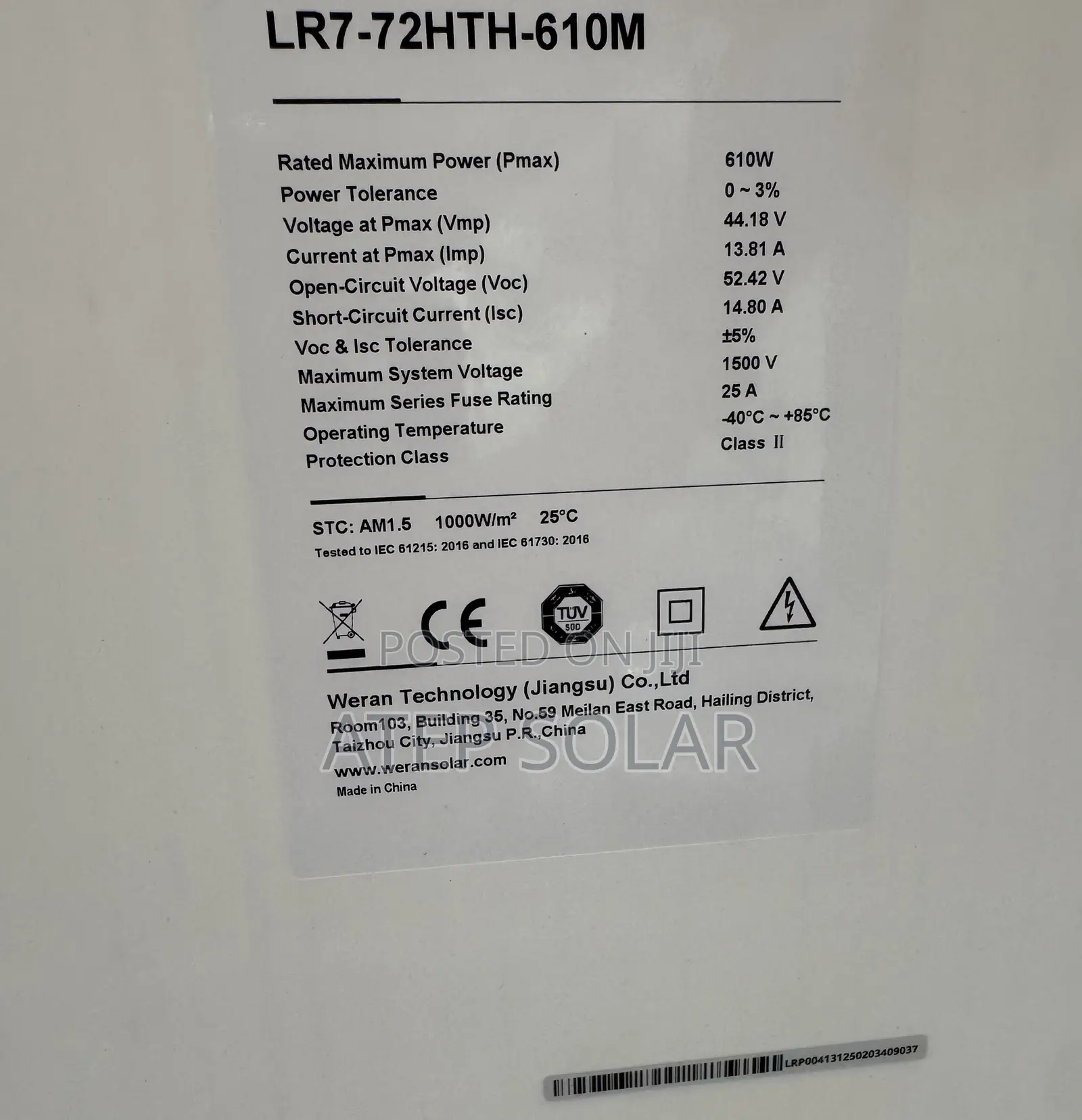 610w Longi Anti Shade Solar Panels