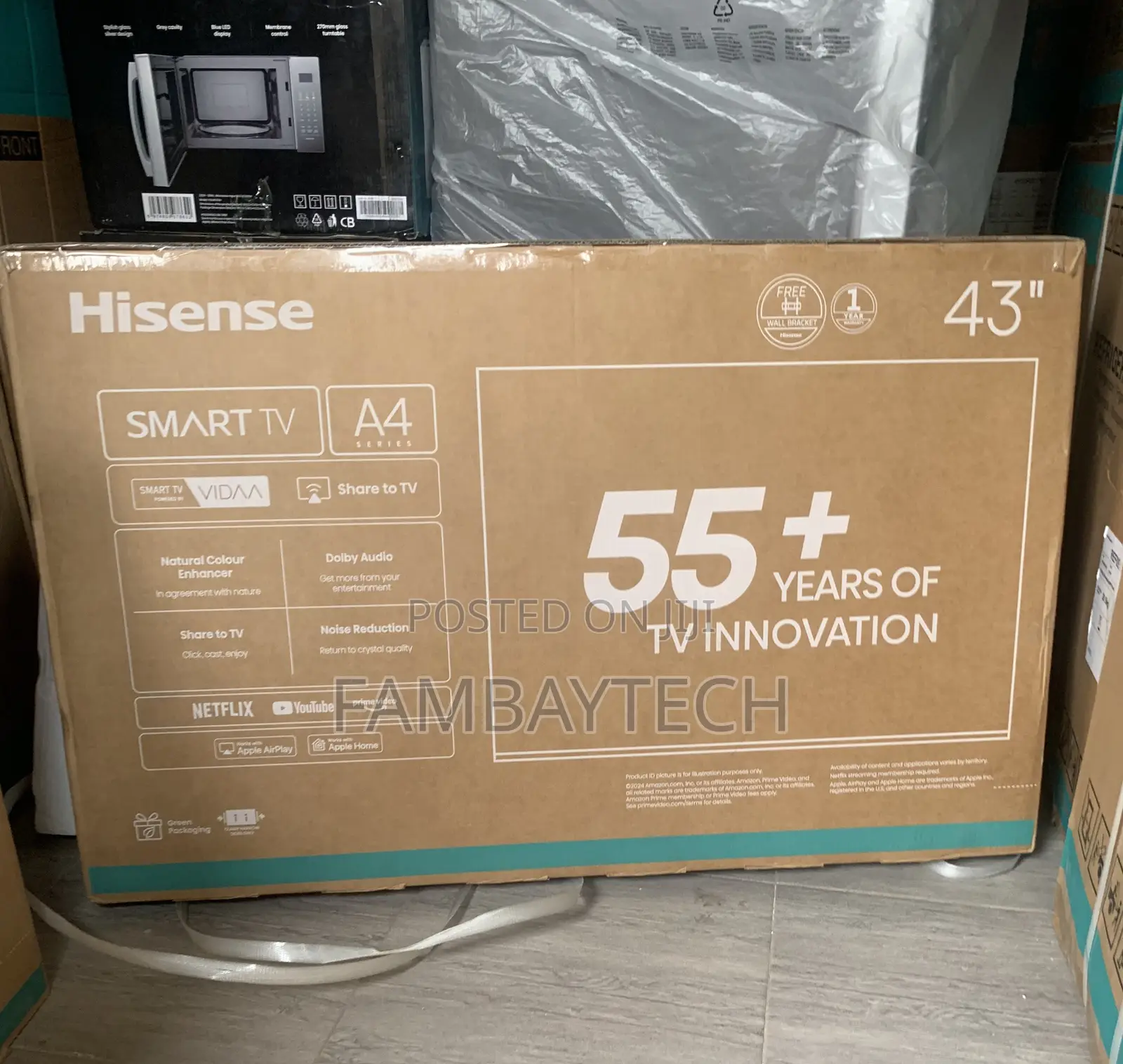 Brand New Hisense 43 Inches 1080p Full Hd Flat Screen Tv