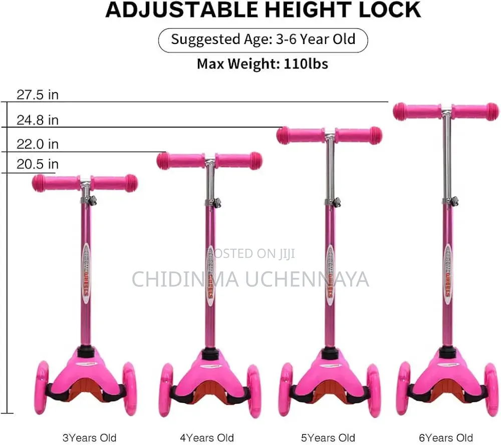 Adjustable Height Widened Pedals Kids Scooter