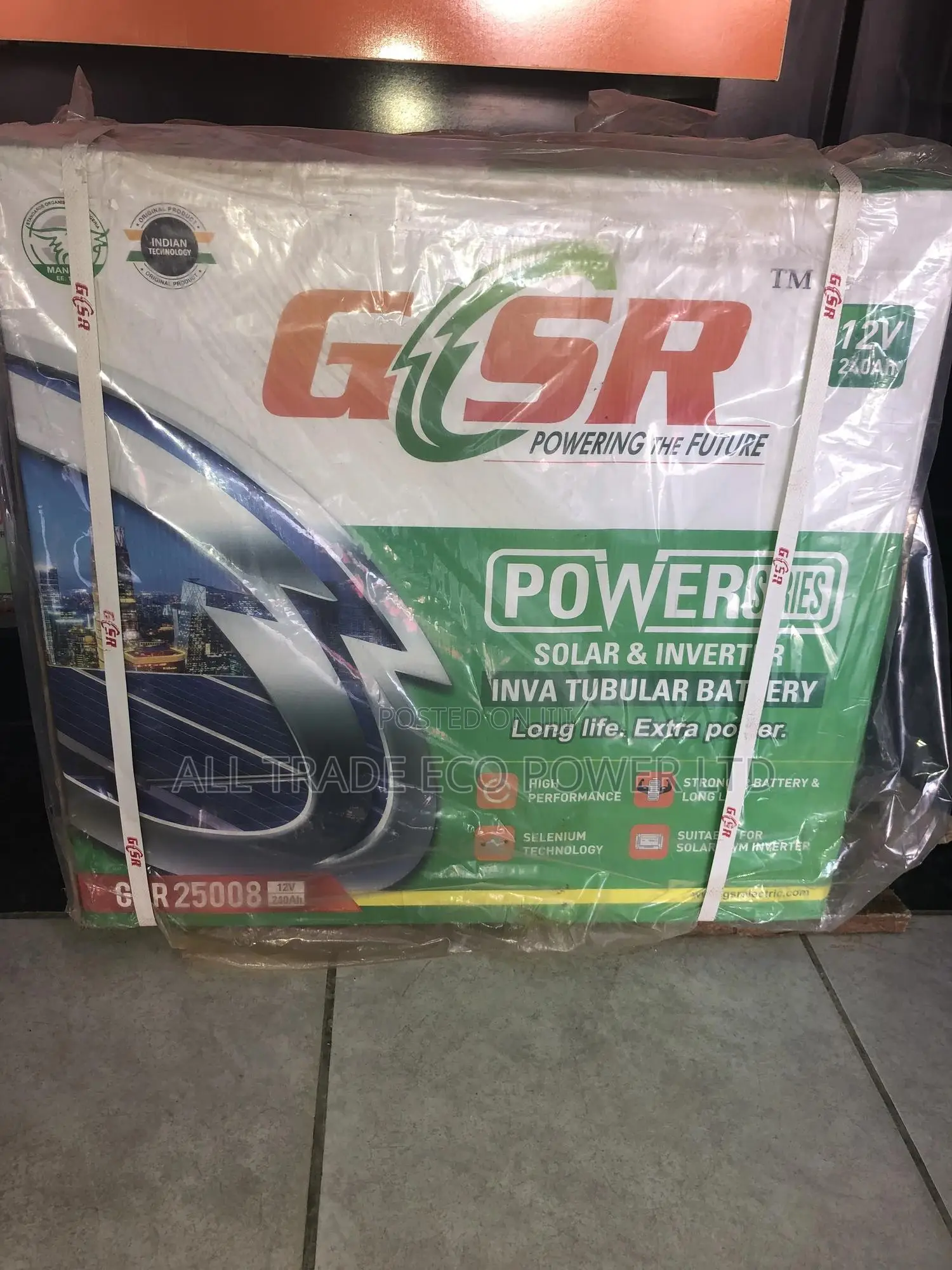GSR 240 Tall Tubular Battery 12volt