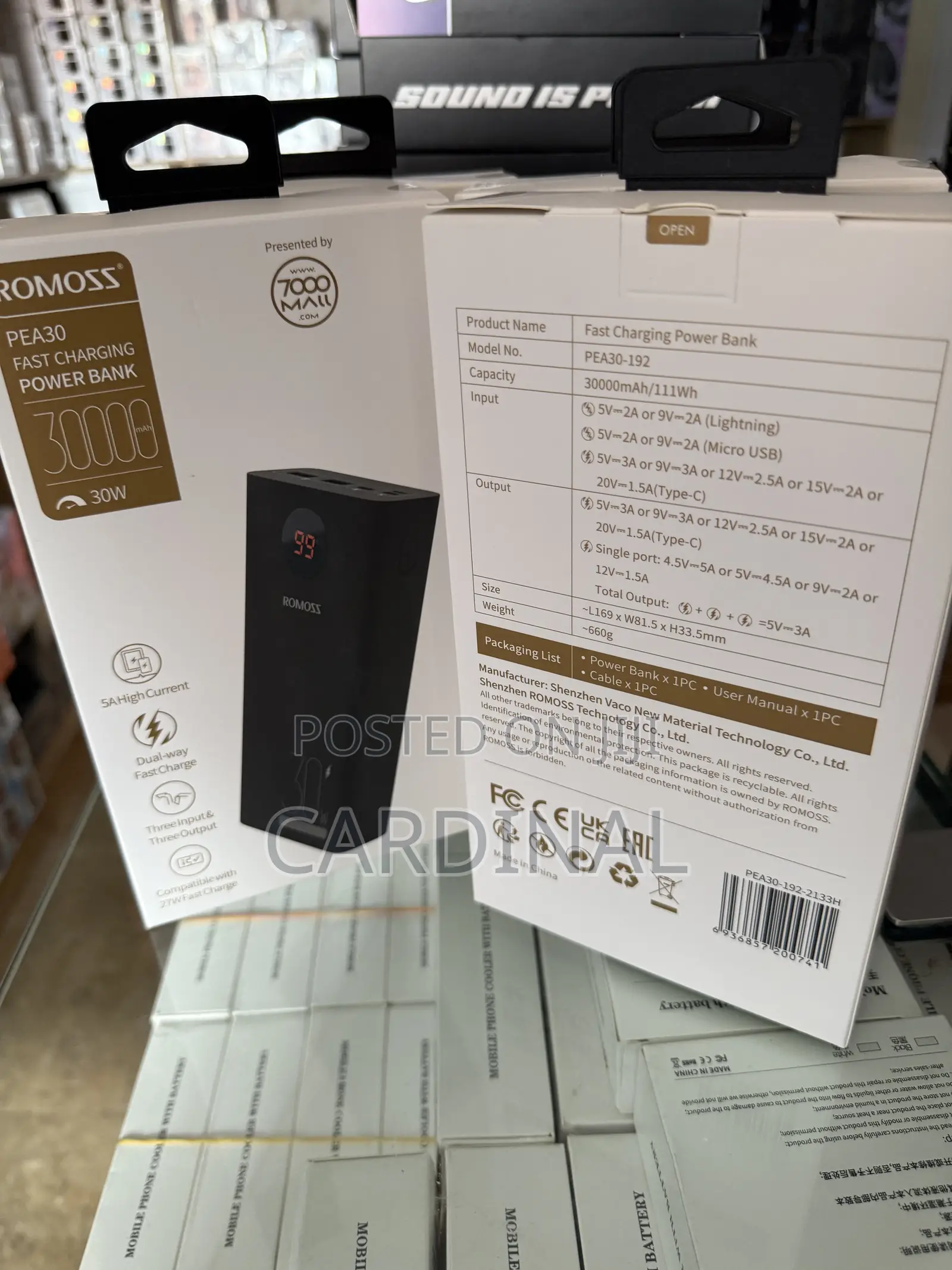 Pea30 30,000mah Fast Charging Power Bank