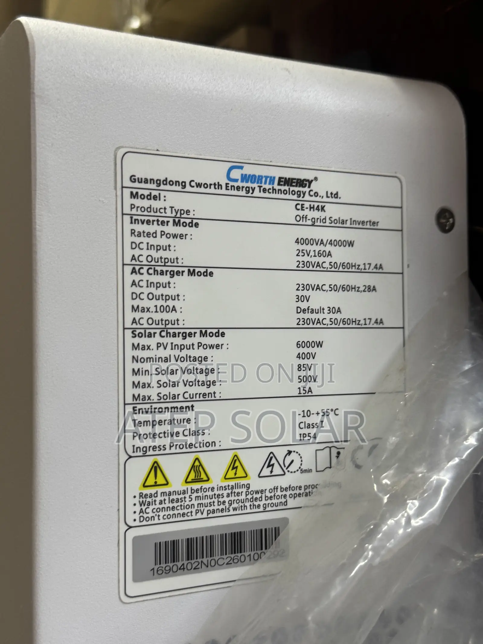 Cworth 4kva Hybrid Inverter 24v