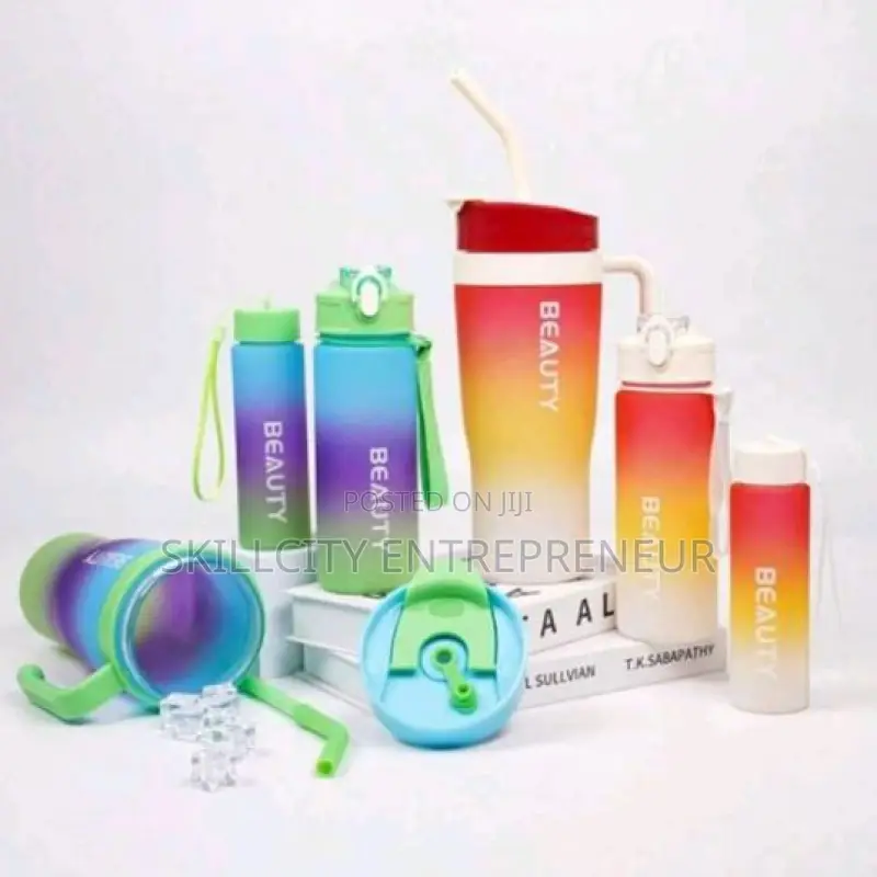 3-in-1 Plastic Set of Cup With Different Colours