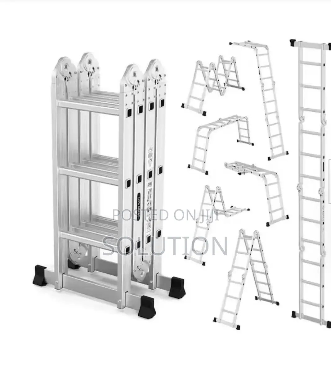 Foldable Multipurpose Aluminium Ladder 4*7- 8.3meters