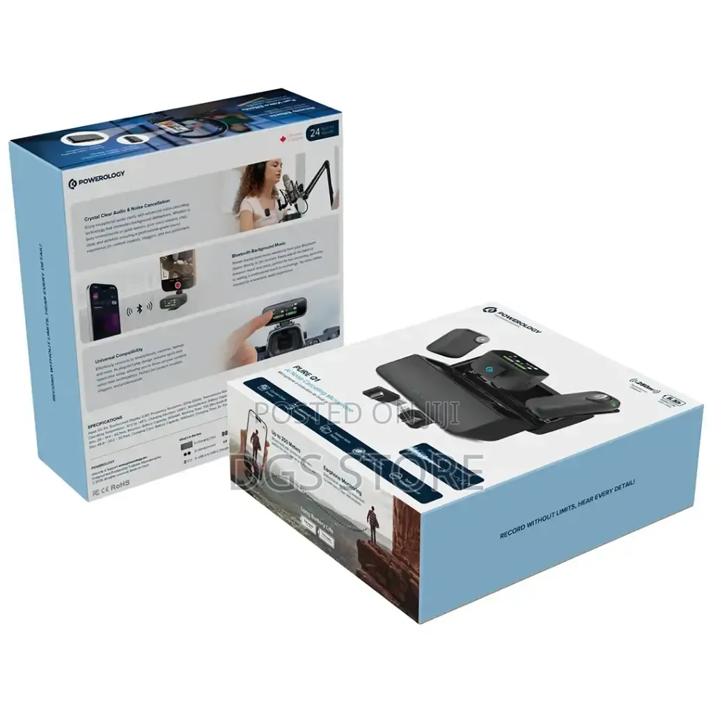 Powerology Pure Q1bluetooth Al Noise Cancelling Microphone
