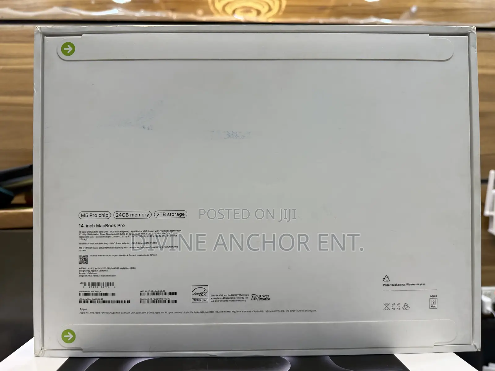 New Apple MacBook Pro 2026 M5 Pro 16-inch 24GB Apple M5 Pro SSD 2T