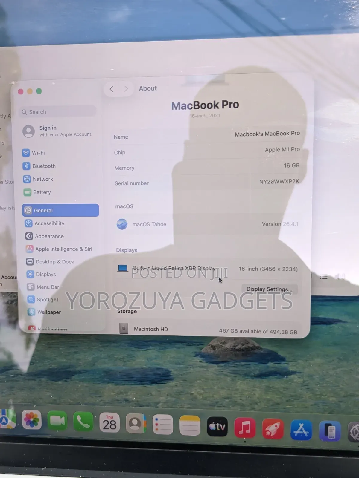 Laptop Apple MacBook Pro 2021 M1 16GB Apple M1 Pro SSD 500GB
