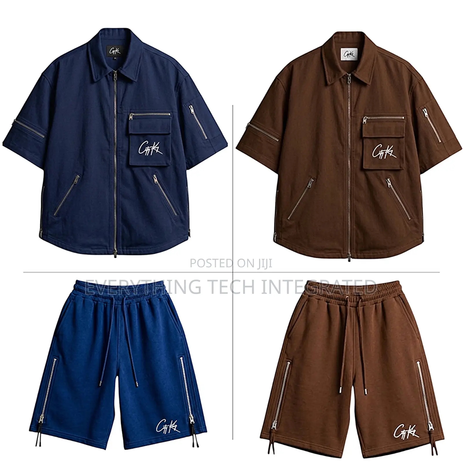 Zipped Oversized Shirt and Short