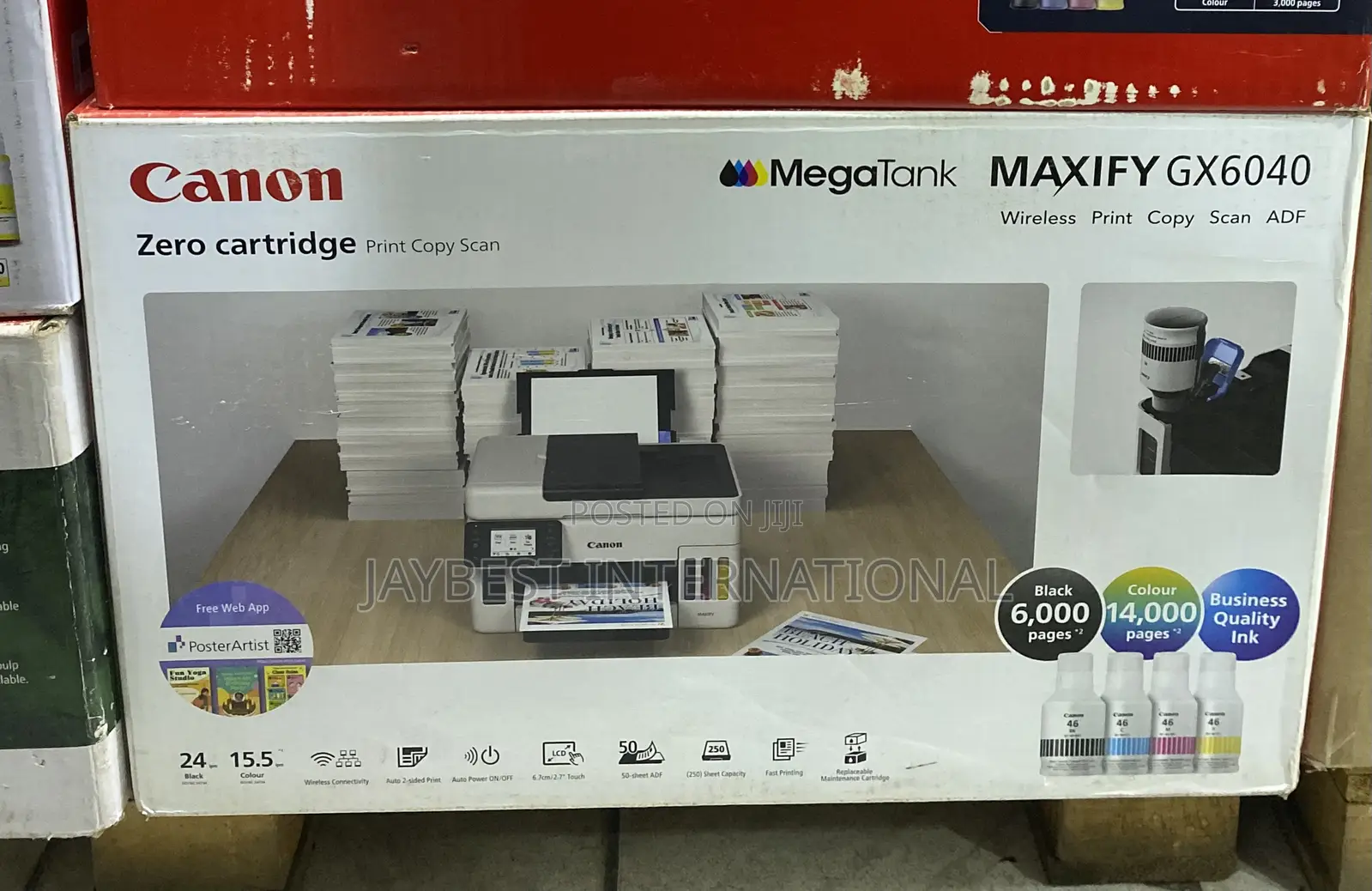 Canon Maxify Gx6040 Wireless Colour Megatank Inkjet Printer