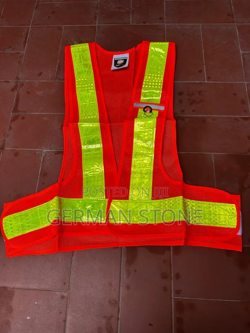 High-Visibility, Mesh Reflective Safety Vests in Orange.