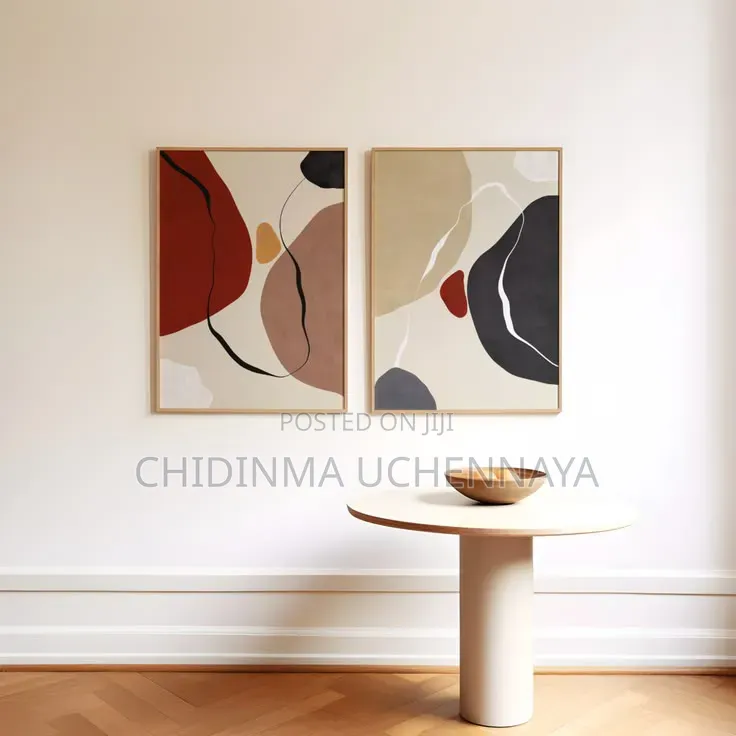 2pcs/Set Abstract Geometric Canvas Print