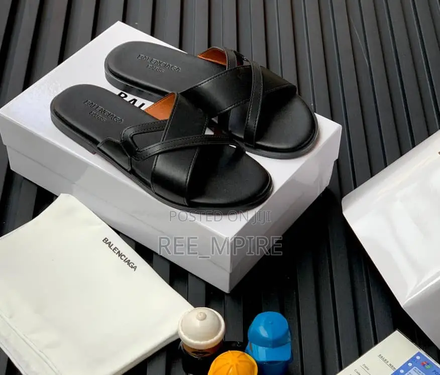 Original Hermes Leather Slippers Pam