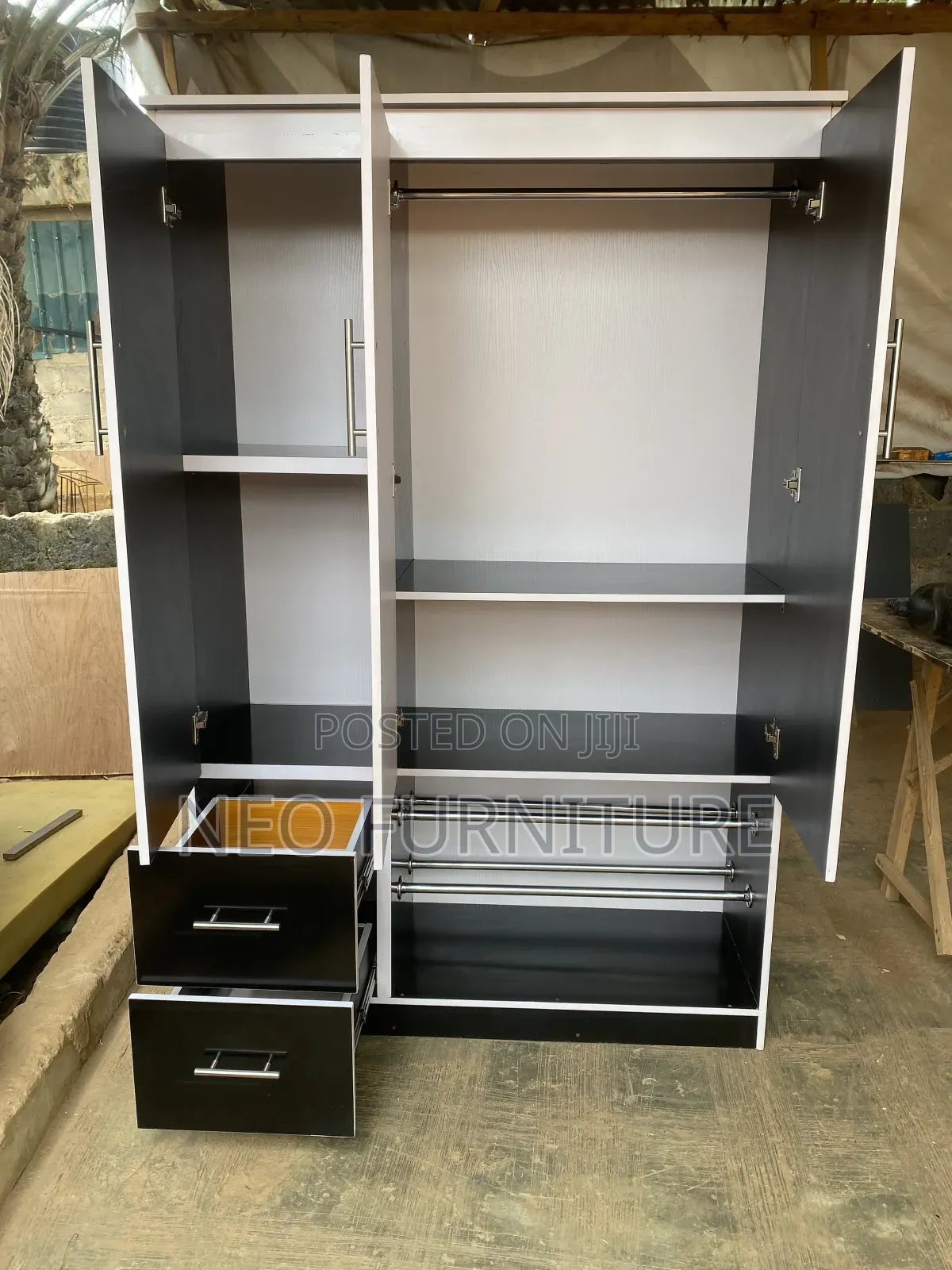 Triple Door HDF Wardrobe
