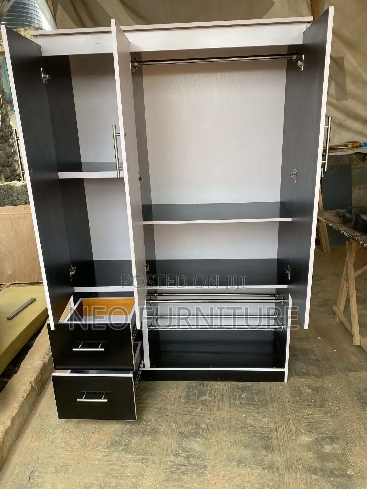 Triple Door HDF Wardrobe