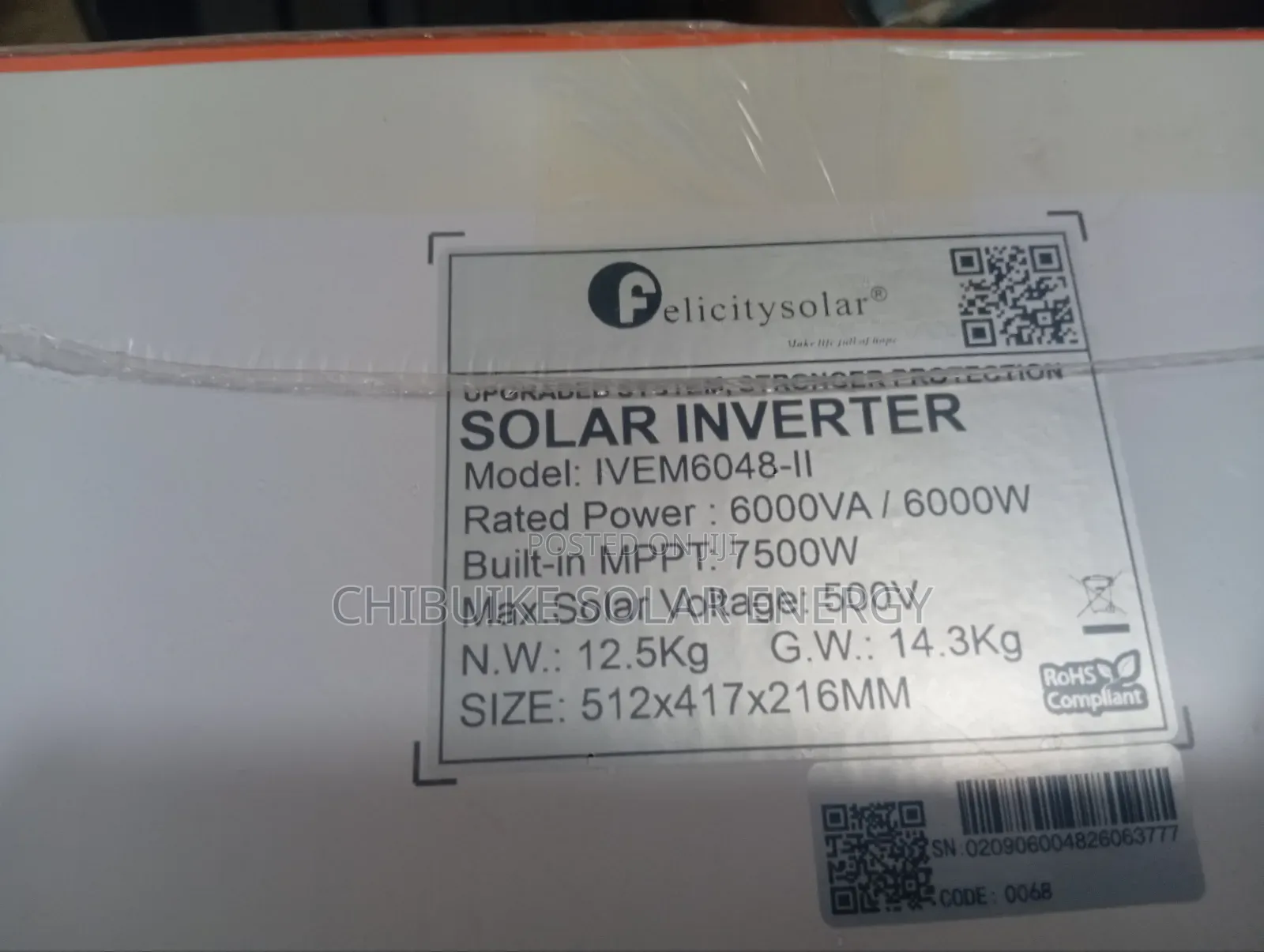 Felicity Solar Inverter Ivem600kva/48v