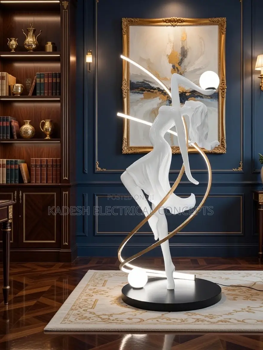Creative Art Sculpture Ballerina RGB Floor Lamp Interior Lighting Club